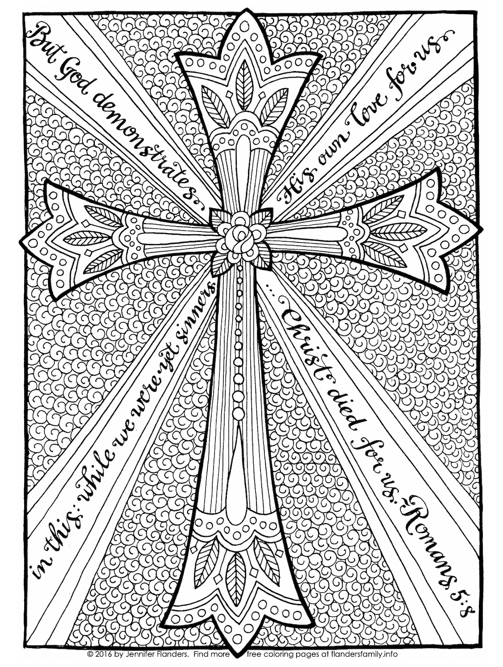Cross of Christ Coloring Page - Flanders Family Homelife