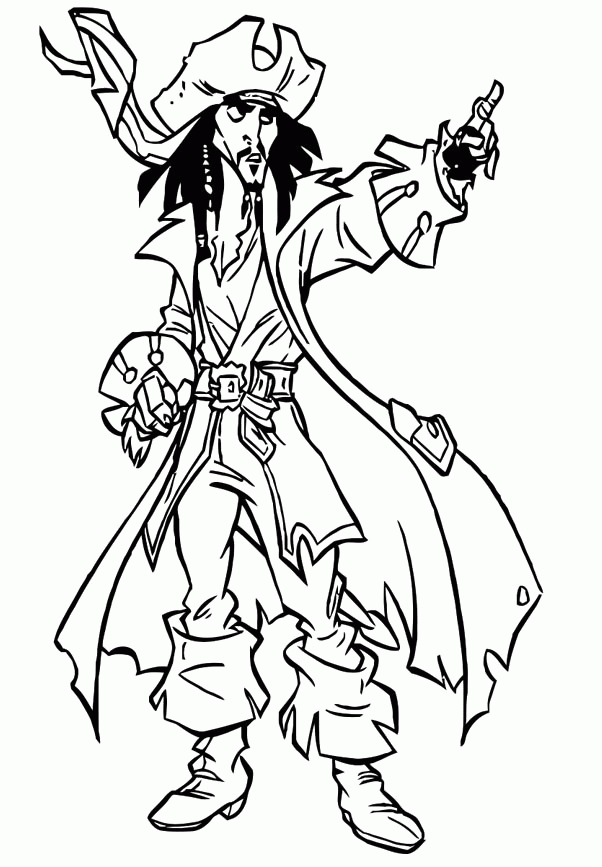 Captain Jack Sparrow Coloring Pages - Coloring Home