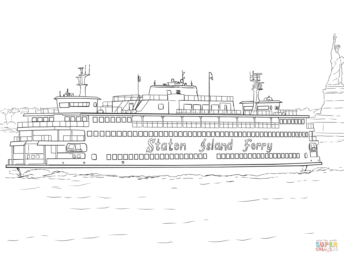 Staten Island Ferry coloring page | Free Printable Coloring Pages