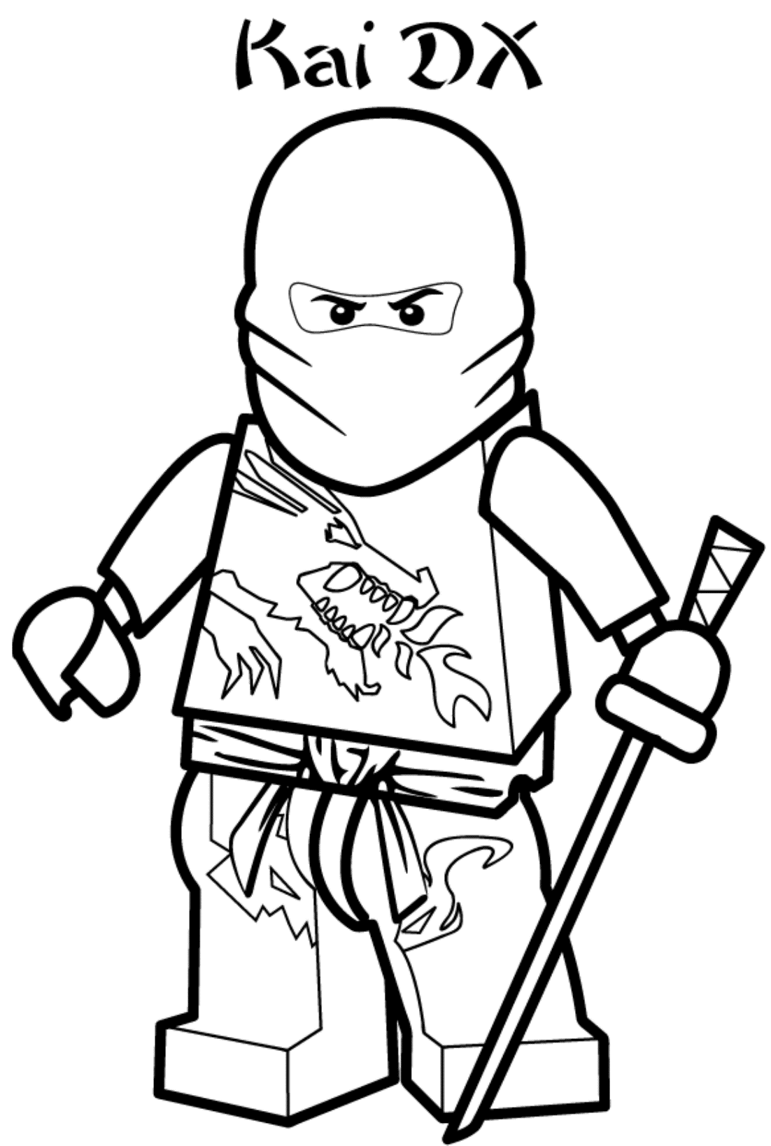 Lego Ninjago Coloring Pages Kai Zx - High Quality Coloring Pages