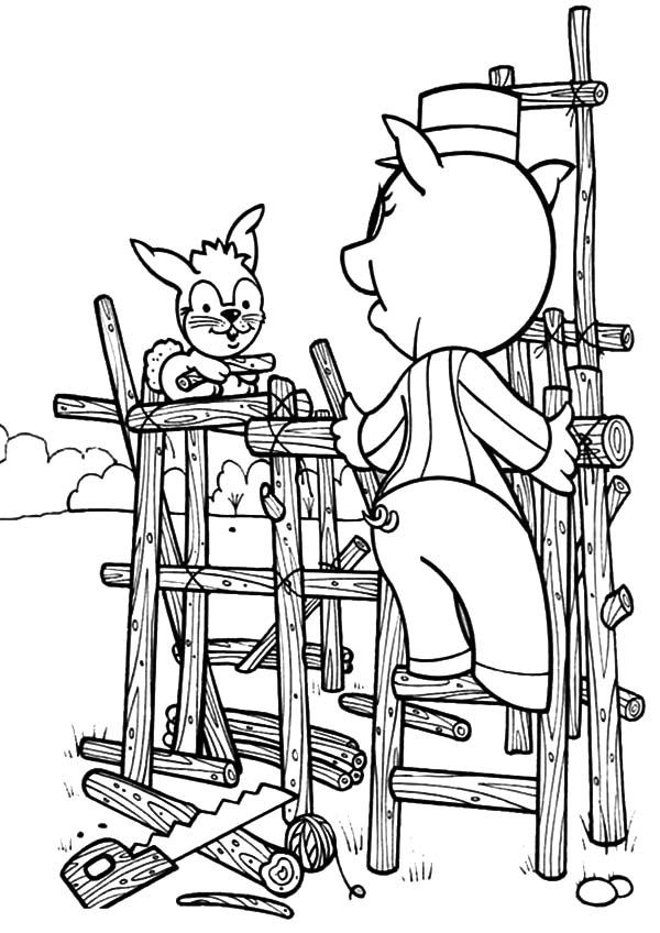 The Amazing Story of Three Little Pigs Coloring Pages: The Amazing ...