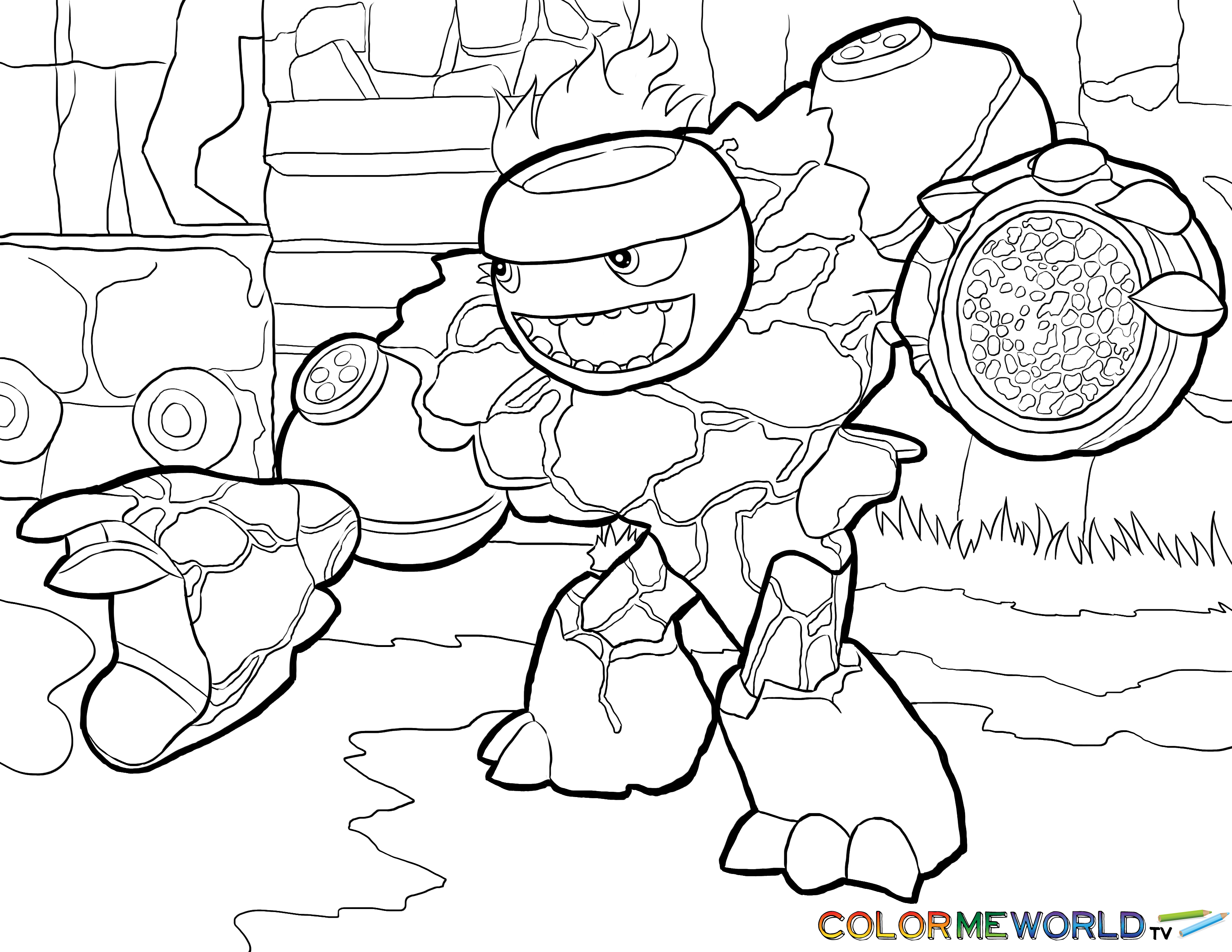 693 Simple Coloring Pages Skylanders Superchargers for Adult