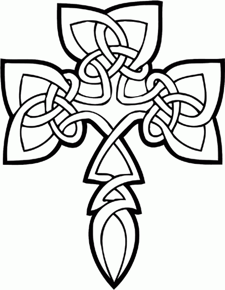 Celtic Cross - Coloring Pages for Kids and for Adults