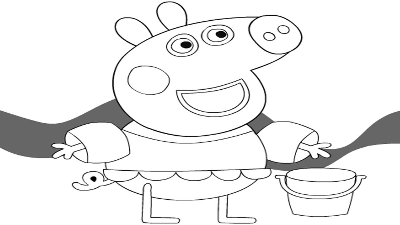 Peppa Pig Coloring Pages Game - Song: Nursery Rhyme For Kids - YouTube