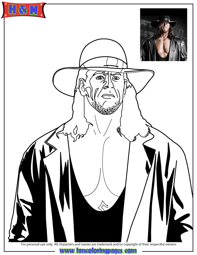 Undertaker - Coloring Pages for Kids and for Adults