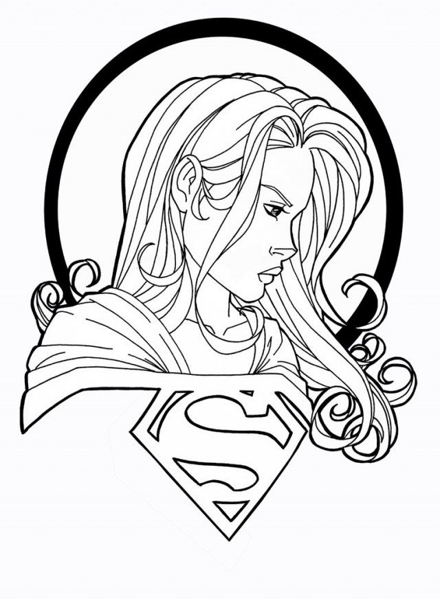Supergirl Coloring - Coloring Pages for Kids and for Adults