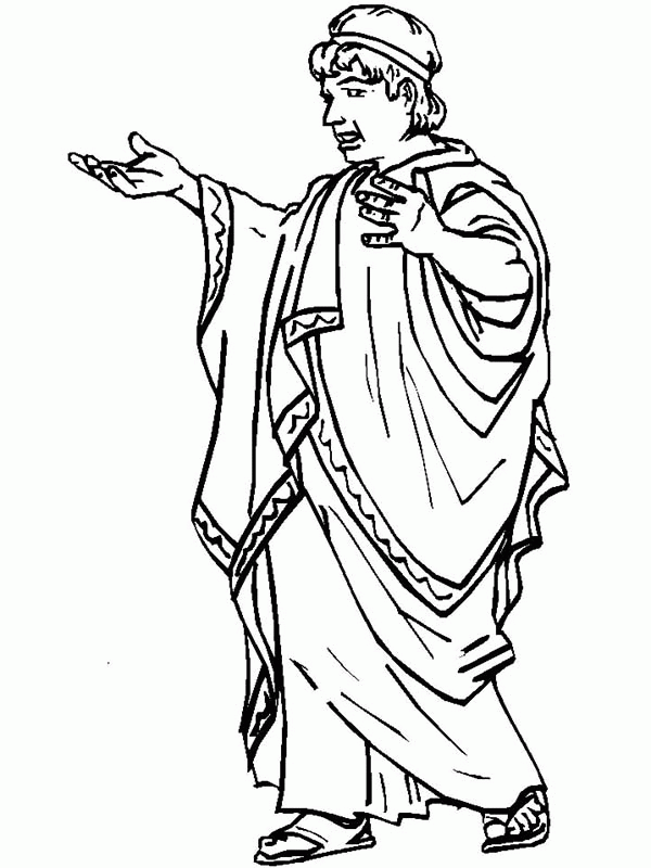 A Typical Ancient Rome Senate Figure Coloring Page - NetArt