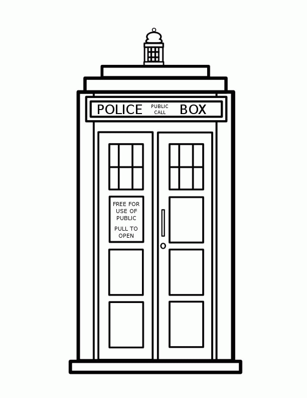 TARDIS - Colouring Coloring Page- Doctor Who by =VioletSuccubus on ...