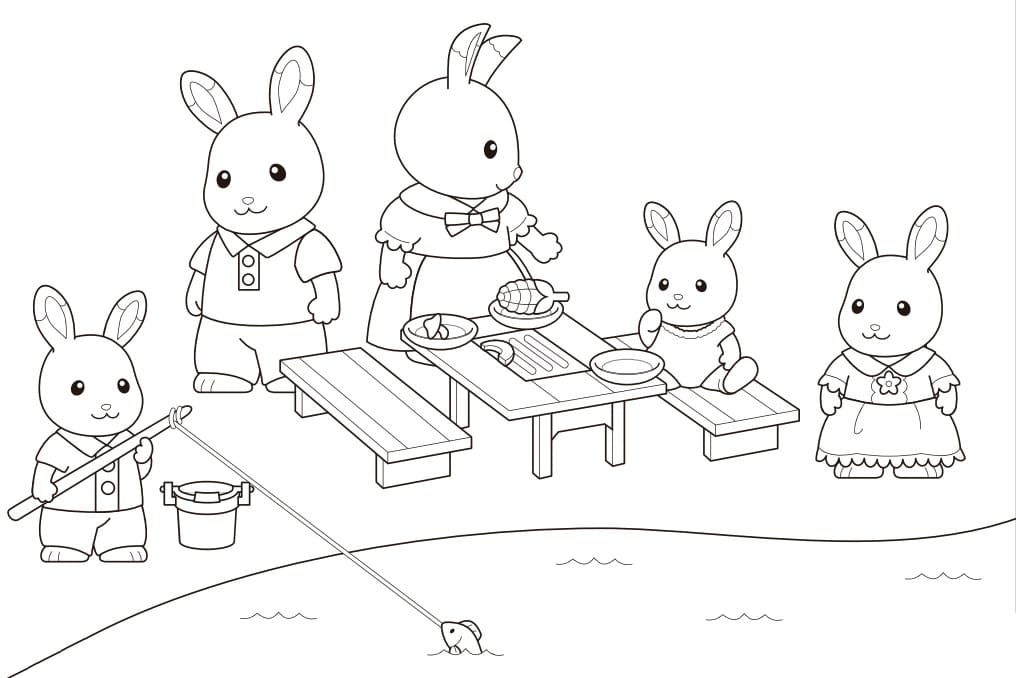 Sylvanian Families 15 Coloring Page - Free Printable Coloring Pages for Kids