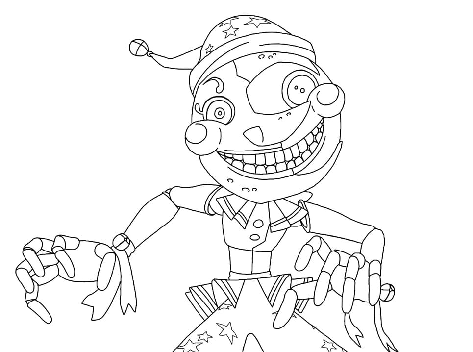 Printable Moondrop FNAF Coloring Pages - Coloring Cool