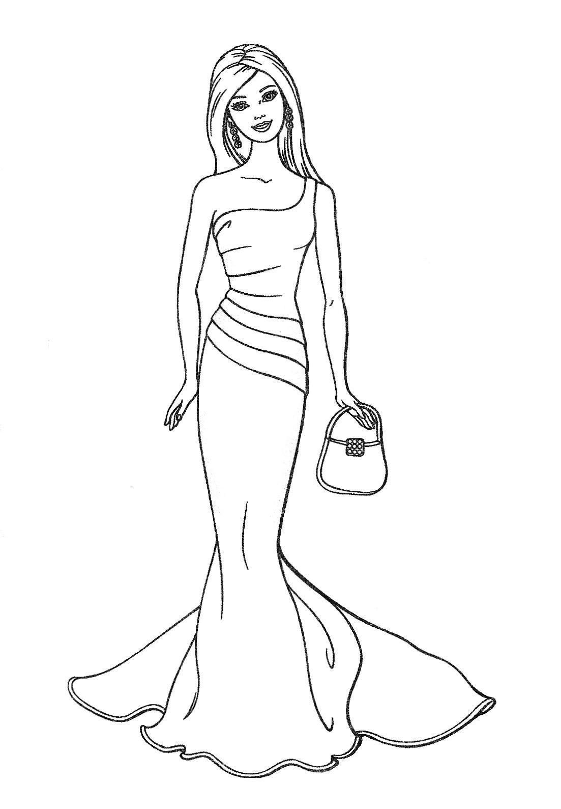 barbie coloring pages fashion | Only Coloring Pages