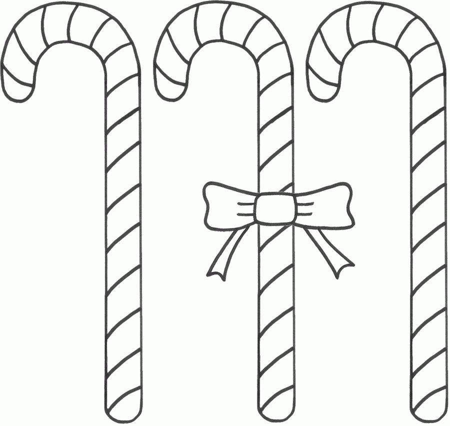 Printable Candy Cane Coloring Pages - Coloring Home