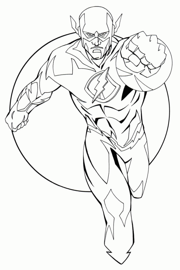 Flash - Coloring Pages for Kids and for Adults