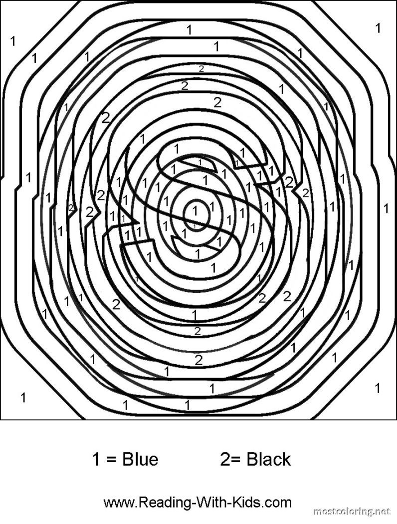 Advanced Color By Number Coloring Pages - Coloring Home