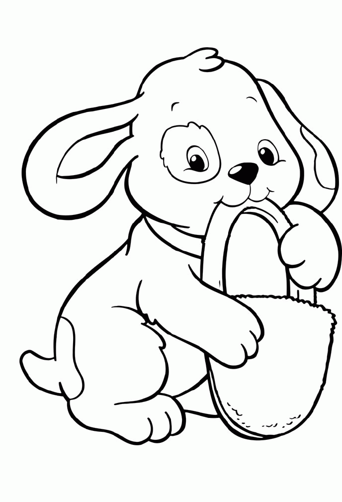 Coloring Pages of Cute Puppies - Printable Kids Colouring Pages