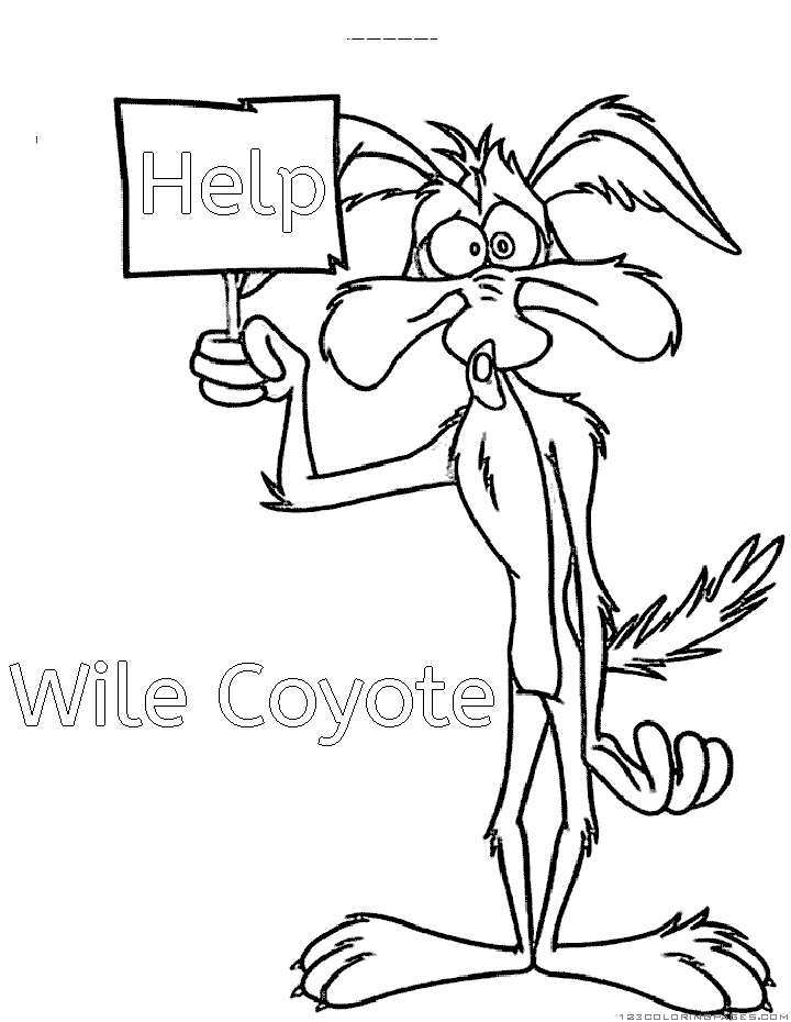 Looney Tunes Coyote Coloring Pages Coloring Home
