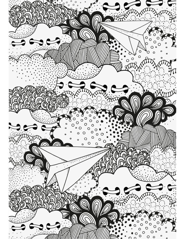 National Paper Airplane Day Coloring Pages — senior living media