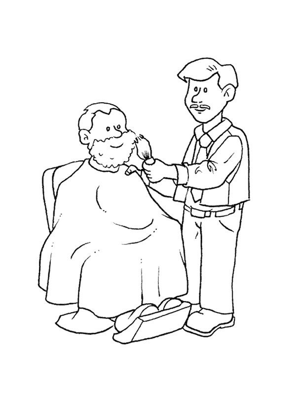 Barber #88922 (Jobs) – Printable coloring pages