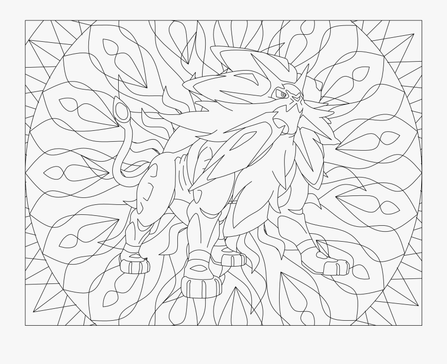 Magikarp Drawing Coloring Pages - Mandala Pokemon Solgaleo , Free  Transparent Clipart - ClipartKey