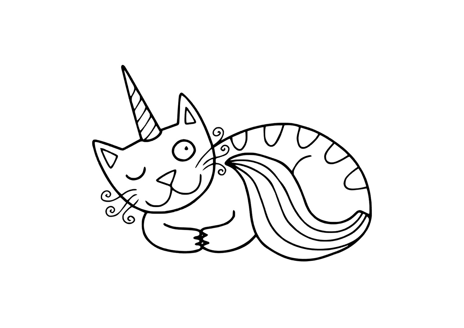 Caticorn Coloring Pages - Coloring Home