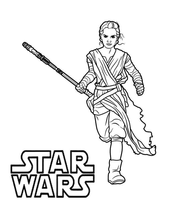 Star Wars Coloring Pages Rey - Coloring and Drawing