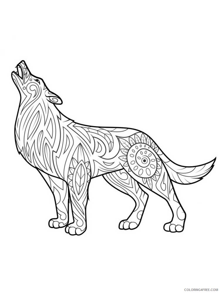 Adult Wolf Coloring Pages wolf for adults 9 Printable 2020 528  Coloring4free - Coloring4Free.com