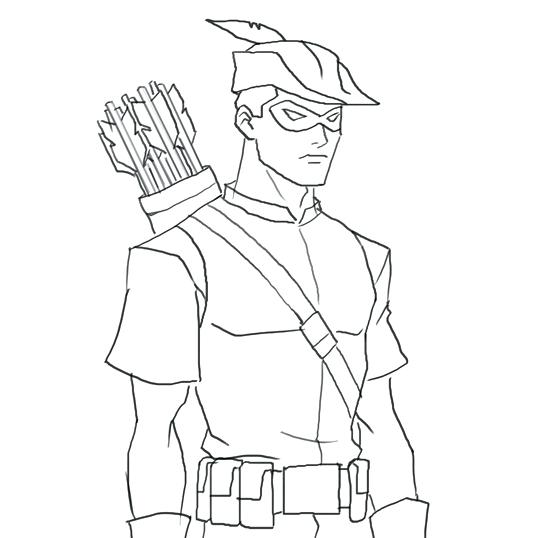 Green Arrow Coloring Pages at GetDrawings | Free download