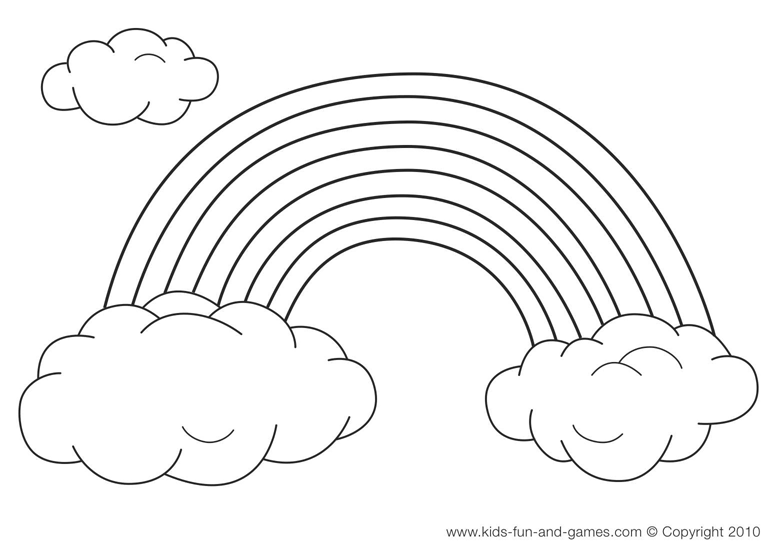 black and white rainbow coloring page coloring home