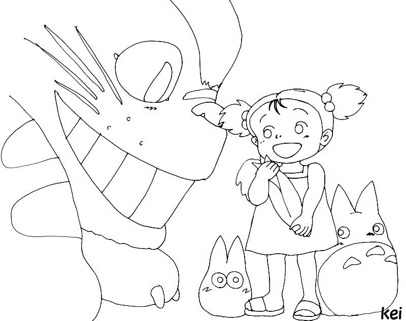 Totoro Coloring | Free Coloring Pages on Masivy World