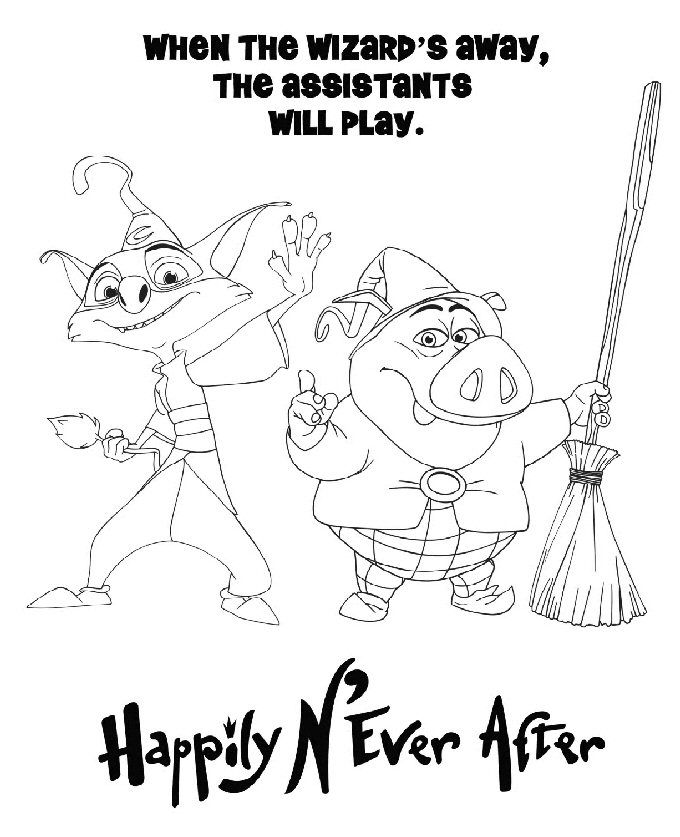 Kids-n-fun.com | 2 coloring pages of Happily N Ever After