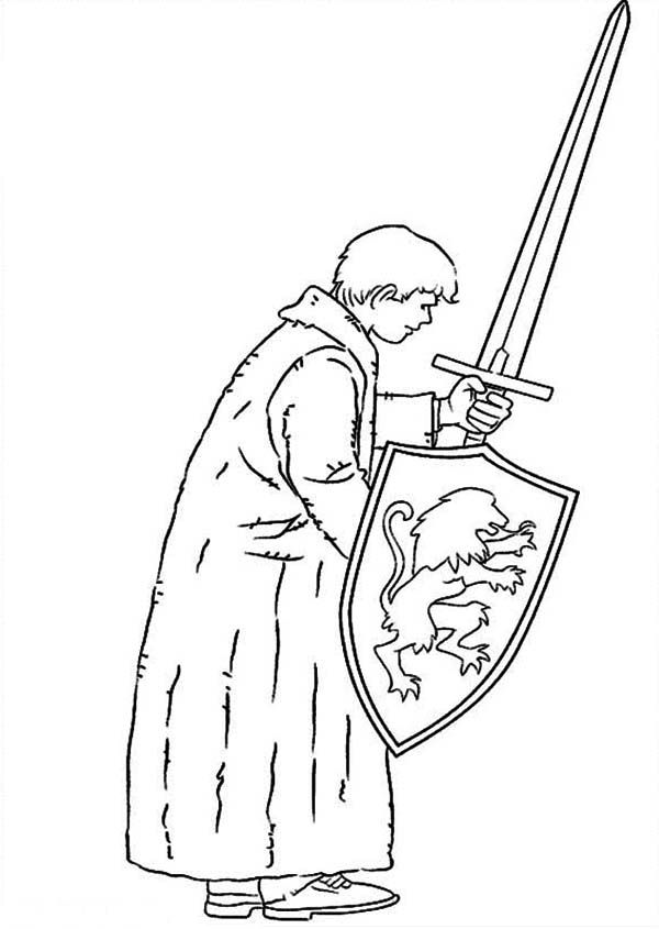 Chronicles of Narnia Peter Pevensie Coloring Page - Free ...