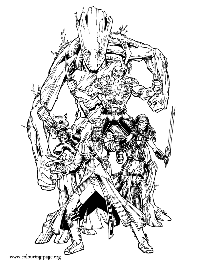 Guardians of the Galaxy - Guardians of the Galaxy coloring page