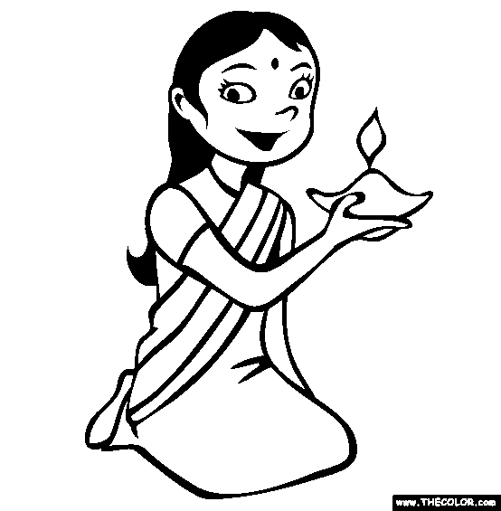 Diwali Online Coloring Pages | Page 1