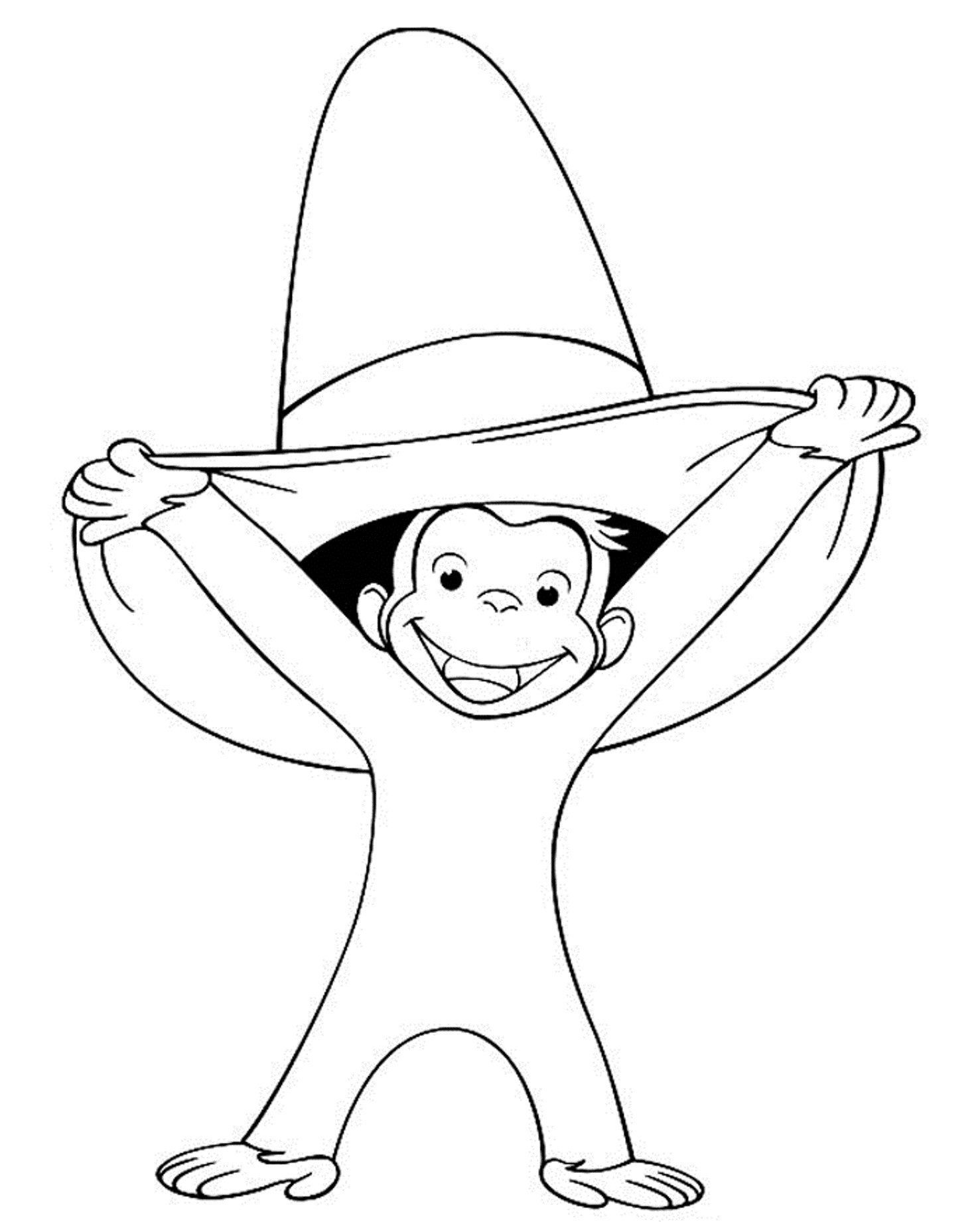Curious George Coloring Pages Free Printable | Cartoon Coloring ...