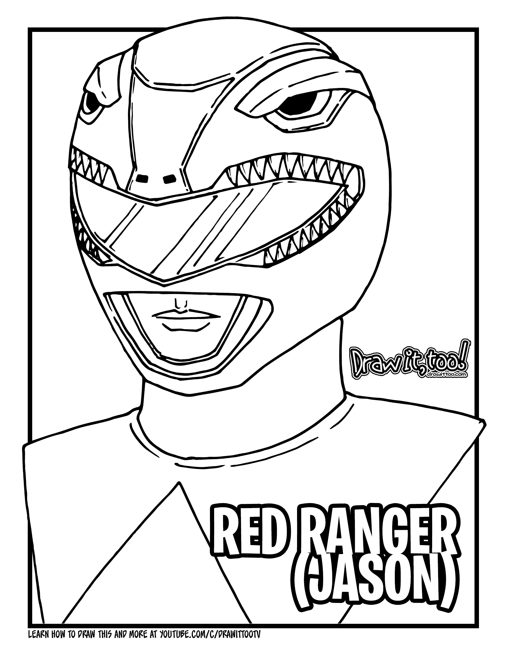 Red Ranger Coloring Page Picture Inspirations Redranger_coloring_page How  To Draw Jason Mighty Morphin Power Rangers Book Dino Charge –  Stephenbenedictdyson
