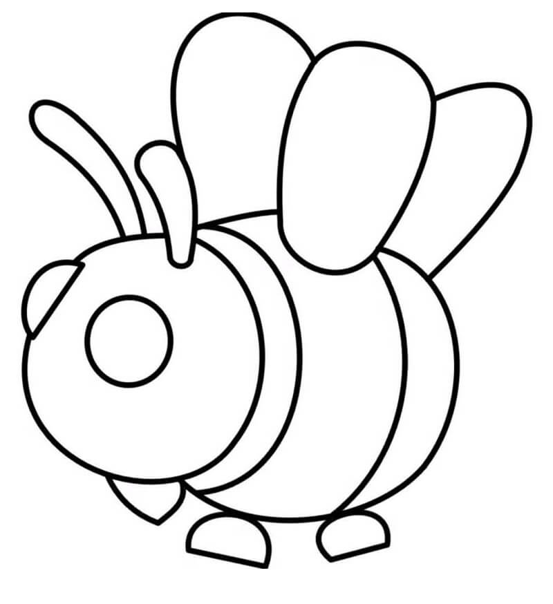 Bee Adopt Me Coloring Page - Free Printable Coloring Pages for Kids