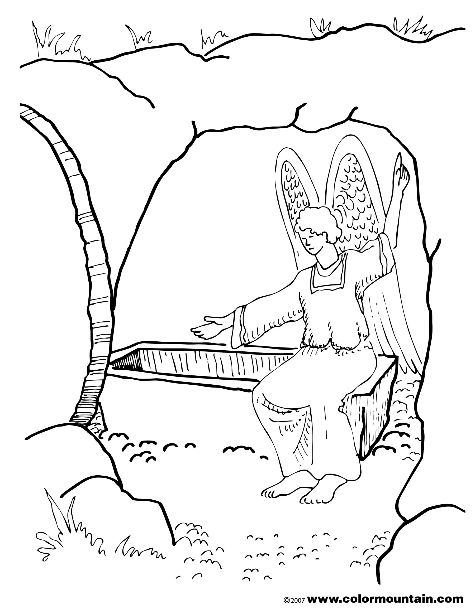 Jesus Tomb Coloring Page empty tomb coloring page
