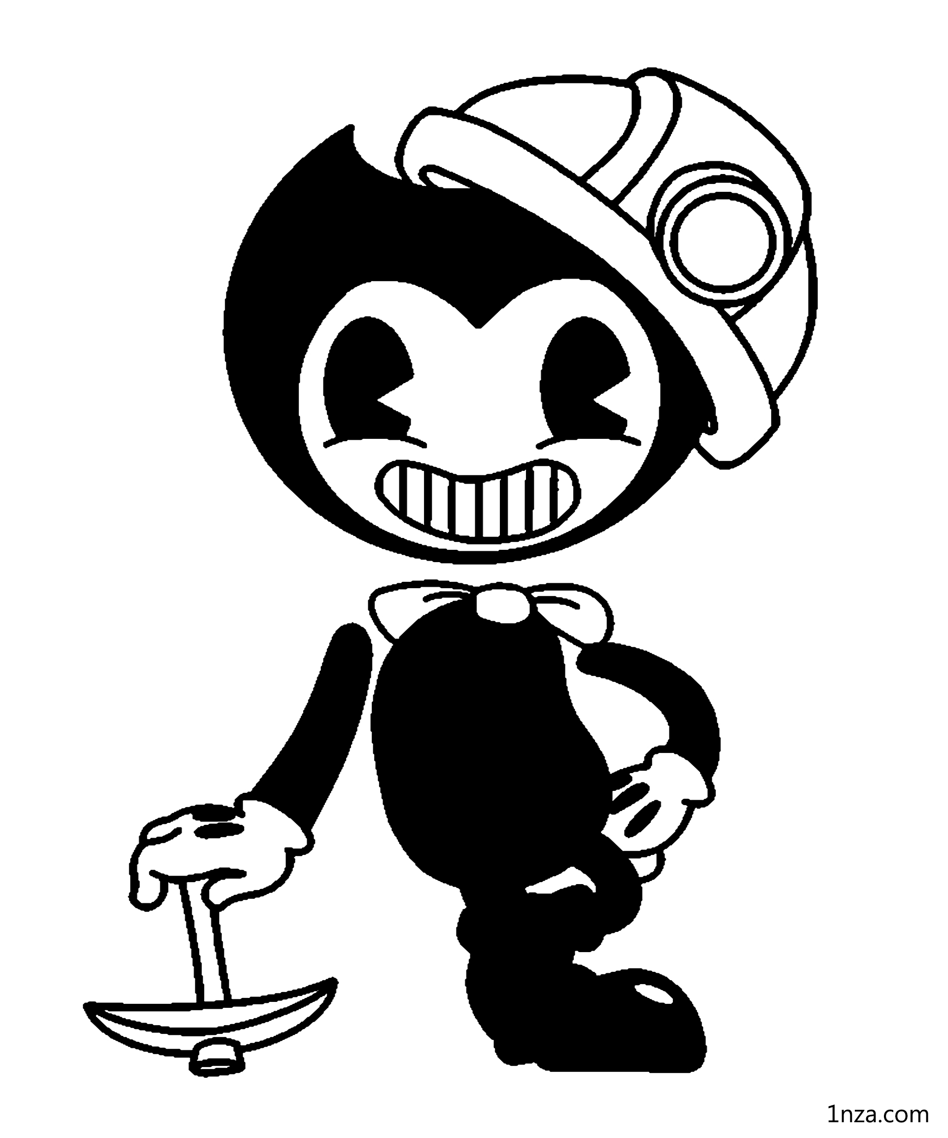 giant hand bendy and the ink machine coloring pages