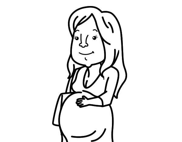 Pregnant woman coloring page - Coloringcrew.com