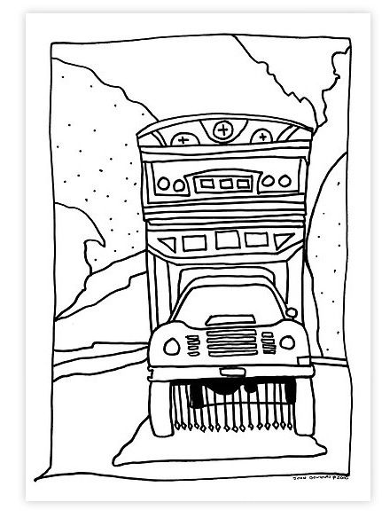 Pakistan truck coloring page | Truck coloring pages, Flag coloring pages,  Truck art pakistan