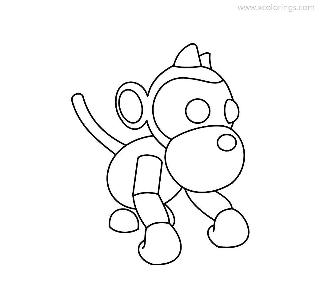Roblox Adopt Me Coloring Pages Monkey - XColorings.com