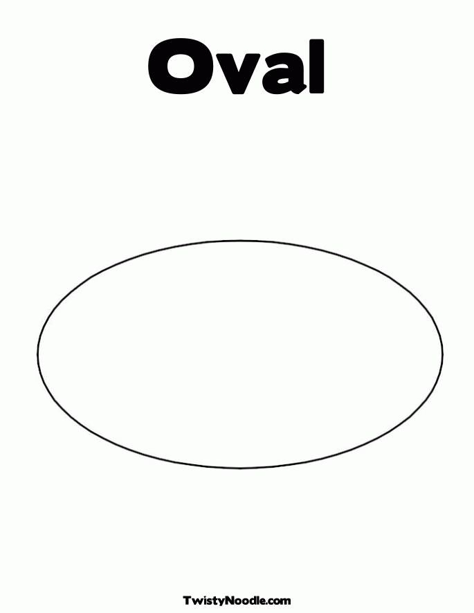 printable oval shape  coloring home