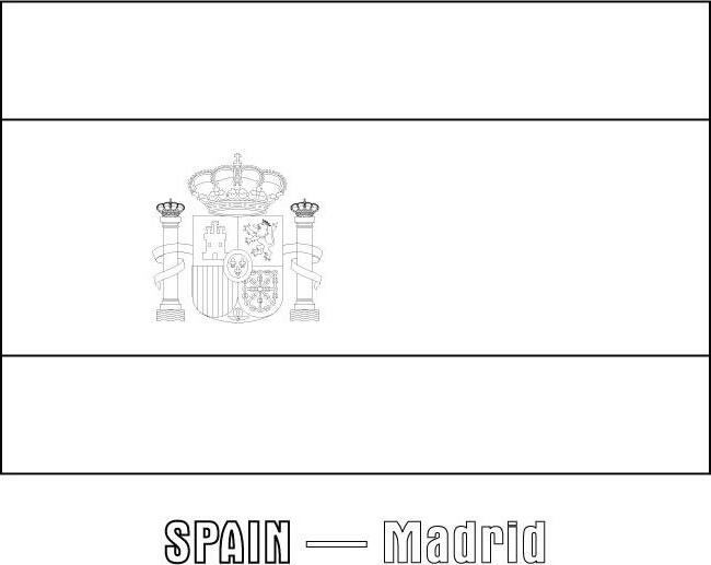 Spanish Flag Coloring Page - Coloring Home