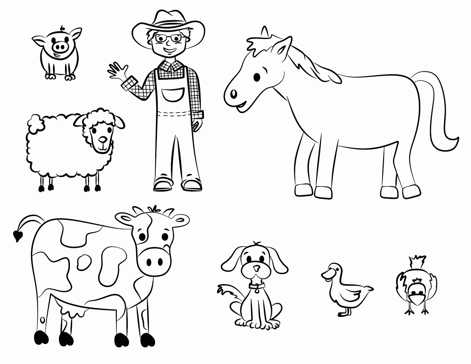 Free Printable Farm Animal Coloring Pages For Kids - Coloring Home