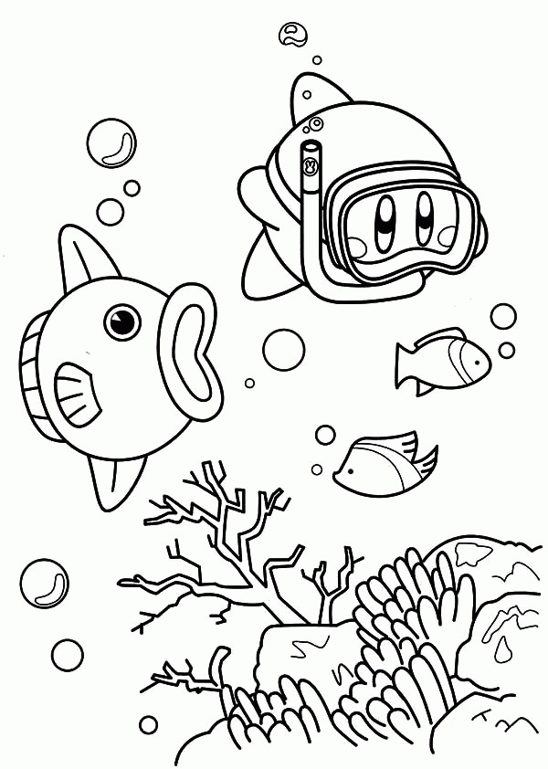 Snorkle Kirby Coloring Pages | Kids Play Color