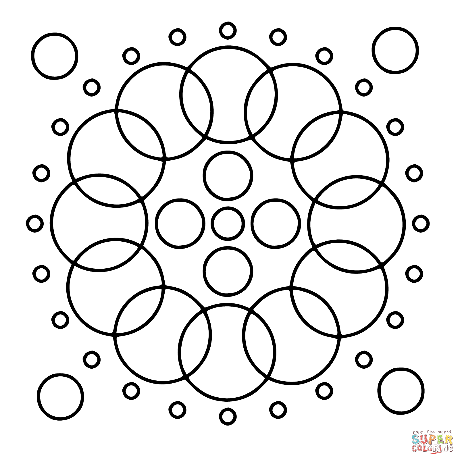 Circles Coloring Page Coloring Home