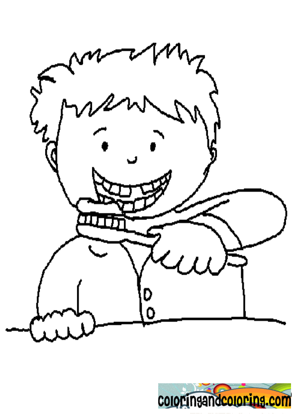 Brush My Teeth Coloring Pages - High Quality Coloring Pages