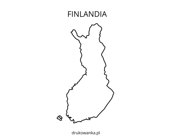 Map of Finland coloring book to print and online