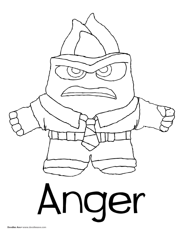 Inside Out Anger Disney Coloring Page Coloring Page - Coloring Home