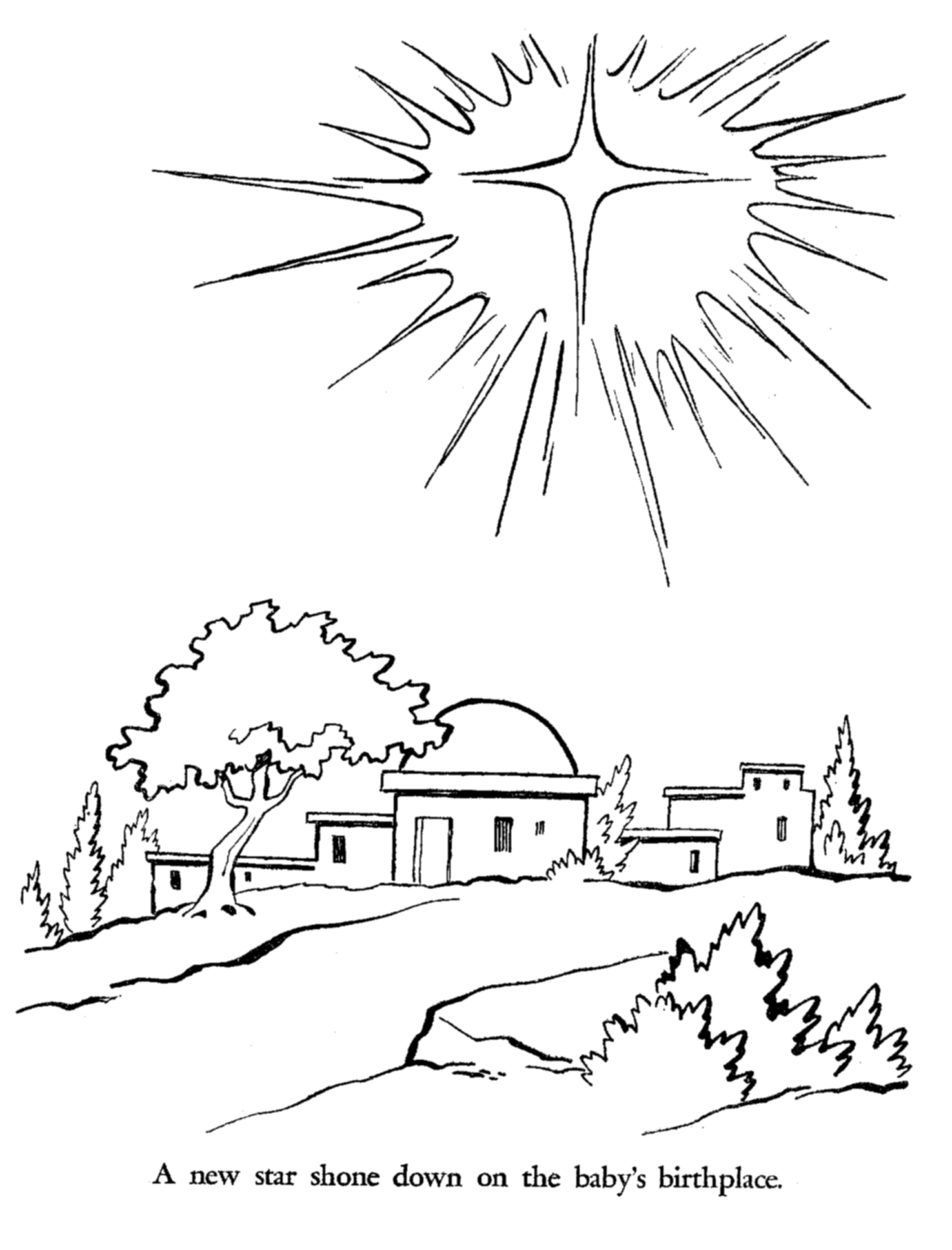Religious Christmas Bible Coloring Pages - Star of Bethlehem ...